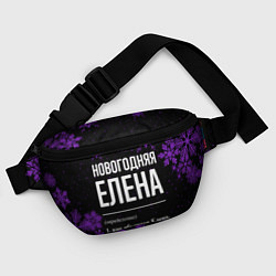 Поясная сумка Новогодняя Елена на темном фоне, цвет: 3D-принт — фото 2