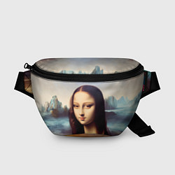 Поясная сумка Нейросеть - азиатская Мона Лиза, цвет: 3D-принт