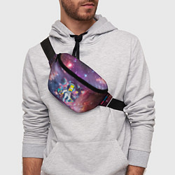 Поясная сумка Барт Симпсон со скейтбордом в космосе, цвет: 3D-принт — фото 2