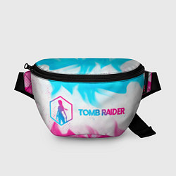 Поясная сумка Tomb Raider neon gradient style по-горизонтали, цвет: 3D-принт