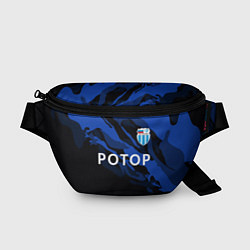 Поясная сумка Ротор Волгоград - синий и черный, цвет: 3D-принт