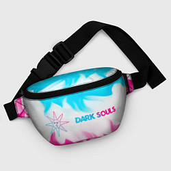 Поясная сумка Dark Souls neon gradient style по-горизонтали, цвет: 3D-принт — фото 2