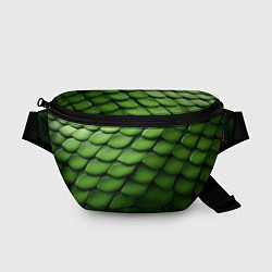 Поясная сумка Зеленая чешуя змеи, цвет: 3D-принт