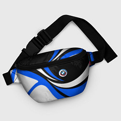 Поясная сумка BMW - синяя абстракция, цвет: 3D-принт — фото 2