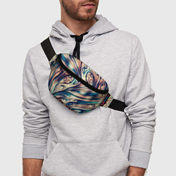 Поясная сумка Акварелика узор в стиле модерн, цвет: 3D-принт — фото 2