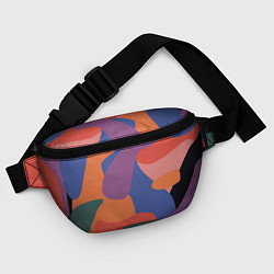 Поясная сумка Цветные кляксы, цвет: 3D-принт — фото 2