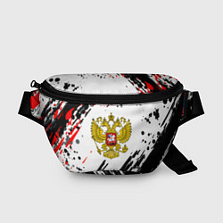 Поясная сумка Россия герб рф спорт краски, цвет: 3D-принт
