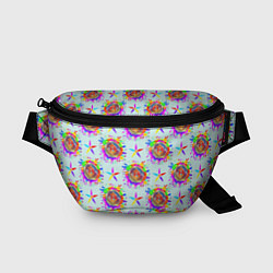 Поясная сумка Биткойн и цветок, цвет: 3D-принт
