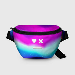 Поясная сумка Love death robots neon gradient serial, цвет: 3D-принт