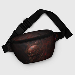 Поясная сумка Бронзовый череп стимпанк, цвет: 3D-принт — фото 2