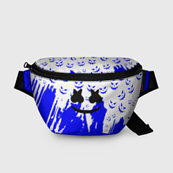 Поясная сумка Marshmello dj blue pattern music band, цвет: 3D-принт