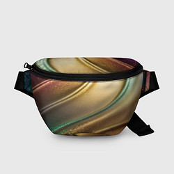 Поясная сумка Плавные рельефы с блёстками, цвет: 3D-принт