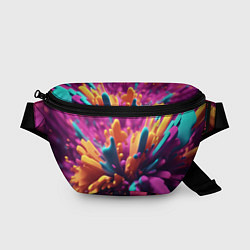 Поясная сумка Яркий всплеск, цвет: 3D-принт
