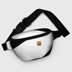 Поясная сумка Barcelona краски чёрные спорт, цвет: 3D-принт — фото 2
