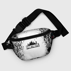 Поясная сумка Fortnite краски чёрные, цвет: 3D-принт — фото 2
