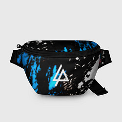 Поясная сумка Linkin park холодные краски, цвет: 3D-принт