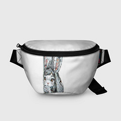 Поясная сумка Застенчивый кролик, цвет: 3D-принт