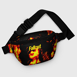 Поясная сумка Fallout огнненое лого, цвет: 3D-принт — фото 2