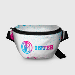 Поясная сумка Inter neon gradient style по-горизонтали, цвет: 3D-принт