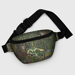Поясная сумка Леший-озорник в лесу, цвет: 3D-принт — фото 2