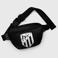 Поясная сумка Atletico Madrid с потертостями на темном фоне, цвет: 3D-принт — фото 2
