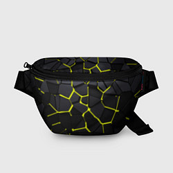 Поясная сумка Желтые плиты киберпанк, цвет: 3D-принт