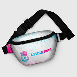 Поясная сумка Liverpool neon gradient style по-горизонтали, цвет: 3D-принт — фото 2