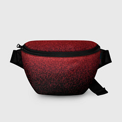 Поясная сумка Градиент мозаика красно-чёрный, цвет: 3D-принт