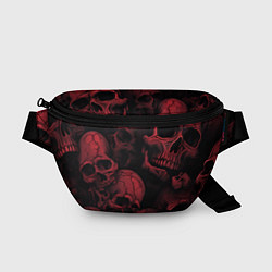 Поясная сумка Кровавые черепа, цвет: 3D-принт