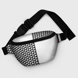Поясная сумка Чёрные треугольники на белом фоне, цвет: 3D-принт — фото 2