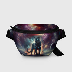 Поясная сумка Звёздная космическая пантера - нейросеть неоновое, цвет: 3D-принт