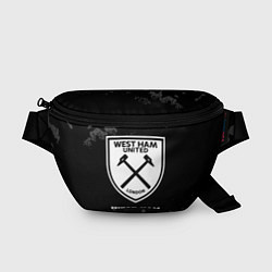 Поясная сумка West Ham sport на темном фоне, цвет: 3D-принт