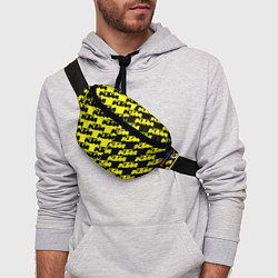 Поясная сумка KTU жёлто чёрный стиль, цвет: 3D-принт — фото 2