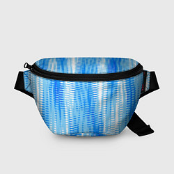 Поясная сумка Бело-голубой полосатый, цвет: 3D-принт