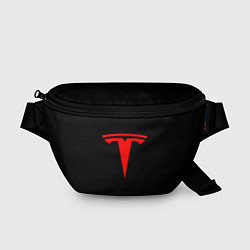 Поясная сумка Tesla red logo