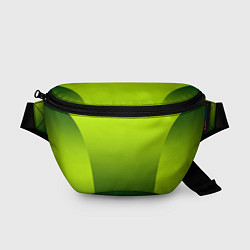 Поясная сумка Яркий зеленый градиентный комбинированный узор, цвет: 3D-принт