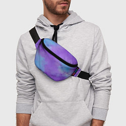 Поясная сумка Фиолетовый космический туман, цвет: 3D-принт — фото 2