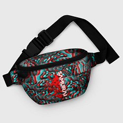 Поясная сумка Samurai glitch game, цвет: 3D-принт — фото 2