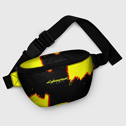 Поясная сумка Cyberpunk 2077 огненный стиль, цвет: 3D-принт — фото 2