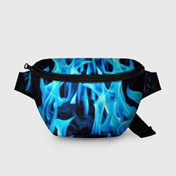 Поясная сумка Синий огонь текстура