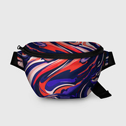 Поясная сумка Абстракция разводов разноцветная