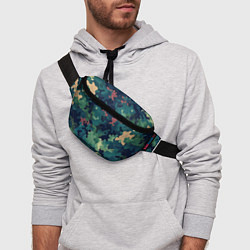 Поясная сумка Армейский камуфляж зеленый, цвет: 3D-принт — фото 2