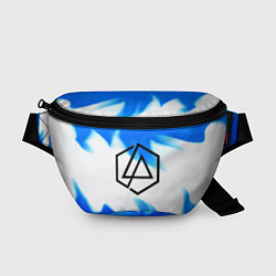 Поясная сумка Linkin park blue flame, цвет: 3D-принт