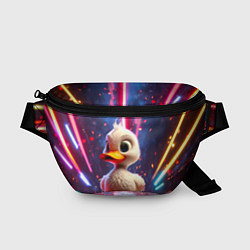 Поясная сумка Уточка в неоне, цвет: 3D-принт