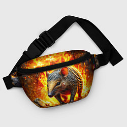 Поясная сумка Броненосец в огне, цвет: 3D-принт — фото 2