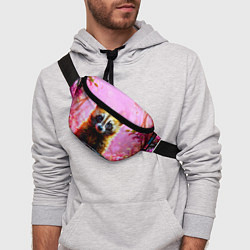 Поясная сумка Росомаха в розовом лесу, цвет: 3D-принт — фото 2