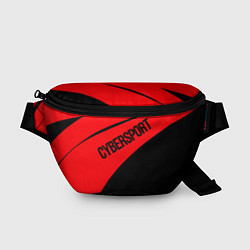 Поясная сумка Cybersport красно-чёрный, цвет: 3D-принт