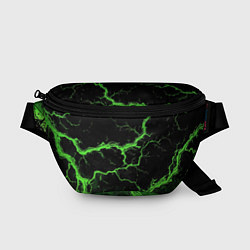 Поясная сумка Зеленая молния разлома