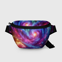 Поясная сумка Neon space fantasy, цвет: 3D-принт
