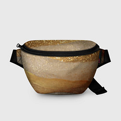 Поясная сумка Бежевые блестяшки текстура, цвет: 3D-принт